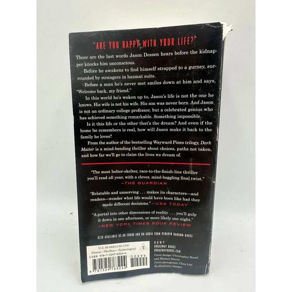 Dark Matter Blake Crouch 2016 Paperback First Mass Market Edition Sci-Fi Thrille